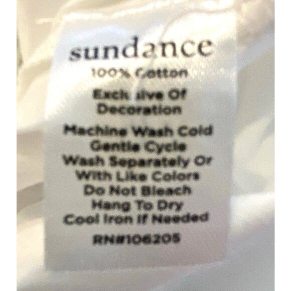 NWT Sundance Eyelet Tuxedo Pleated Shirt Button Up Crochet Embroidered White M - Picture 10 of 11